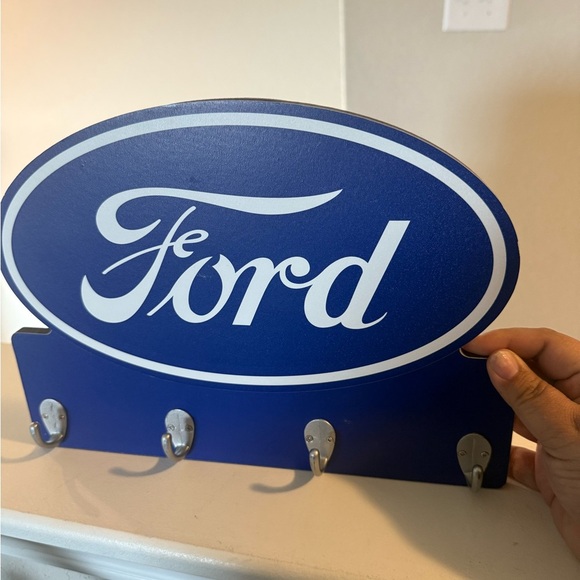 Ford Blue Wall Hook Decor - Picture 1 of 7